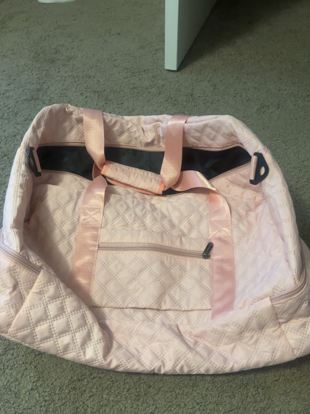 Quilted Pink Travel Tote Bag - Brand: